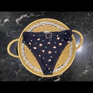 WeWoreWhat Emily Bikini BOTTOMS in Black Floral